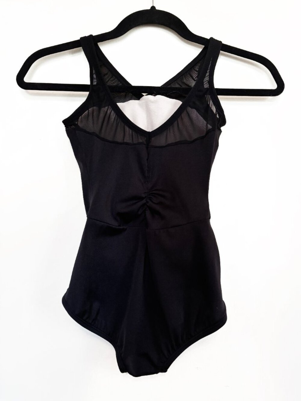 Body Wrappers Premier Collection Black Mesh Leo Girls Sz 12-14 EXCELLENT CONDITI - Picture 3 of 6